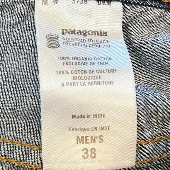Patagonia Men's Size 38 Blue Denim Straight Leg Preppy Jeans Regular Fit - Picture 4 of 8